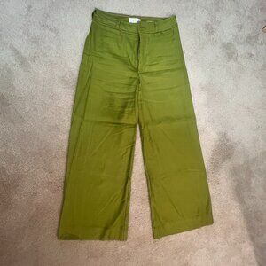 The Ettie High-Rise Crop Wide-Leg Pants by Maeve: Linen Edition Size 27